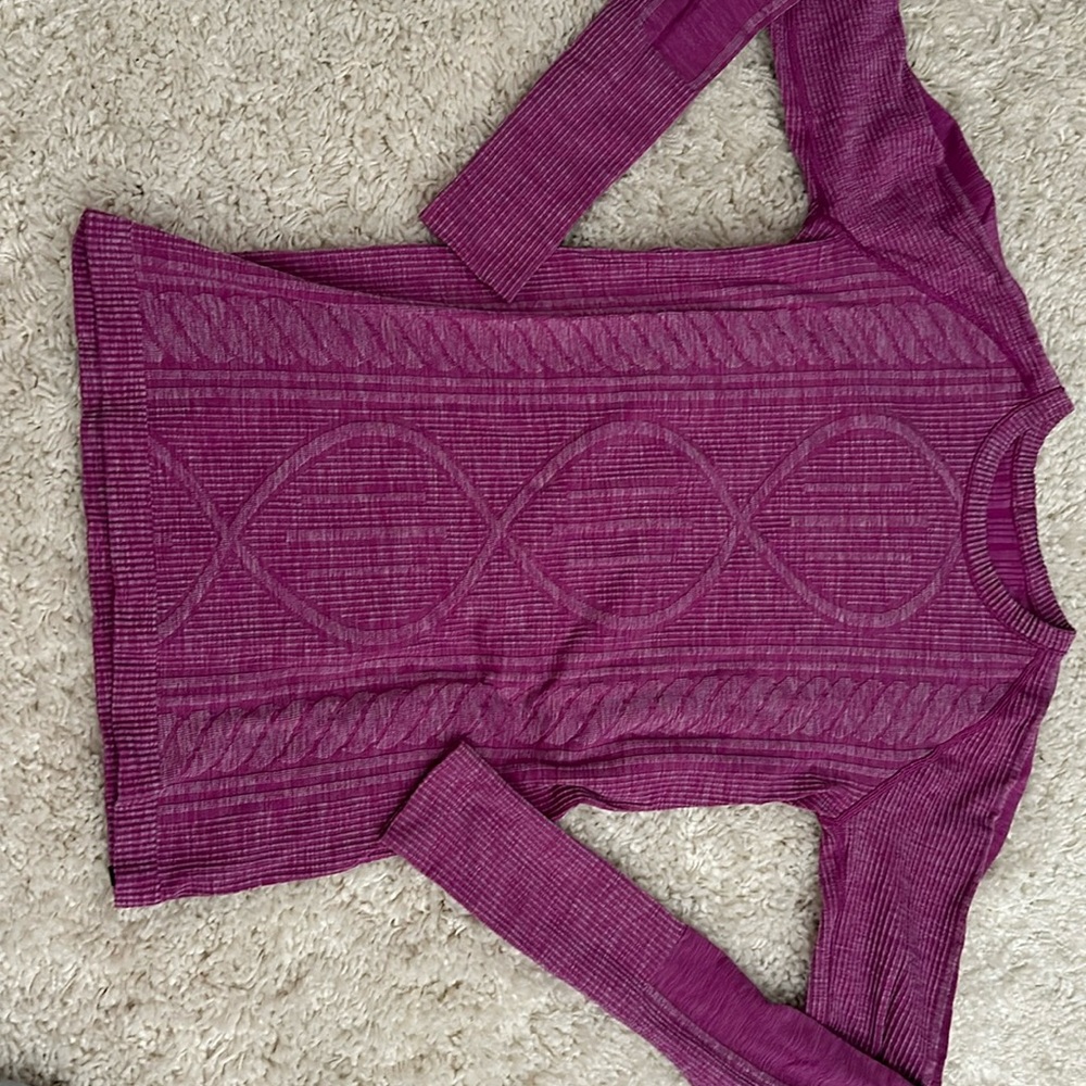 lululemon swiftly tech cable knit, fuschia, size 6